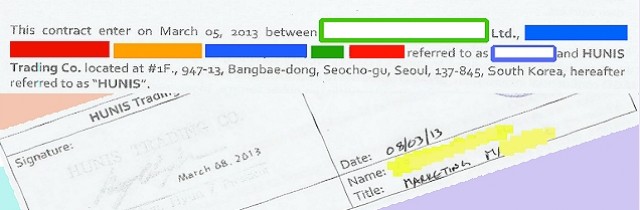 Korean SEM Contract Sheet